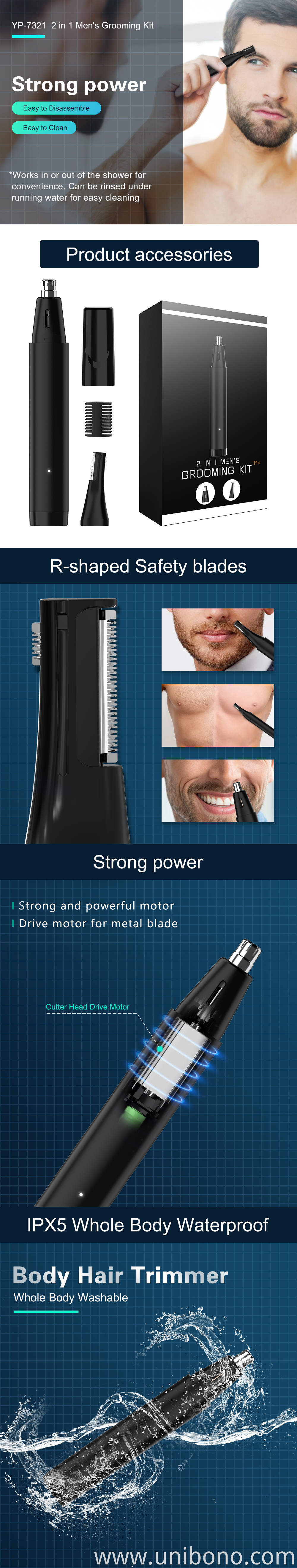 2In1 Nose Trimmer Usb Nose Ear Trimmer Without Battery Low Price Electric Nose Hair Trimmer Waterproof